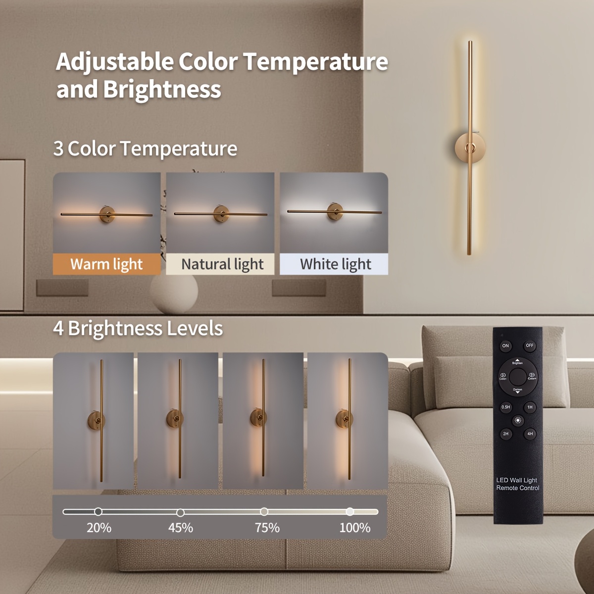 360° Rotating Wireless Wall Light with Rechargeable Battery