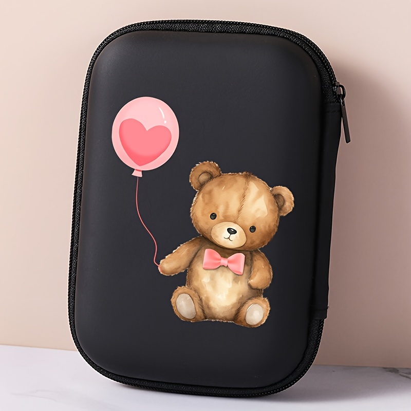 A Storage Bag For A Cartoon-printed Headphone Data Cable