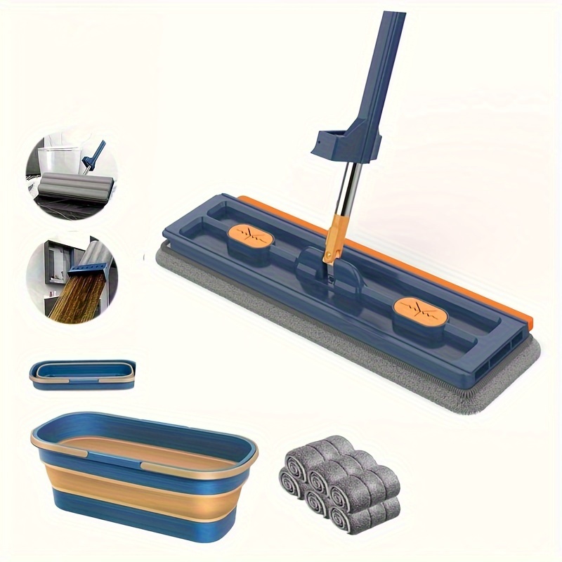 

Steel Mop , 24- Mop, -use Wet And Dry, 360° Rotating, Includes 6 And Drain , Eva Squeegee Strip, For Cleaning