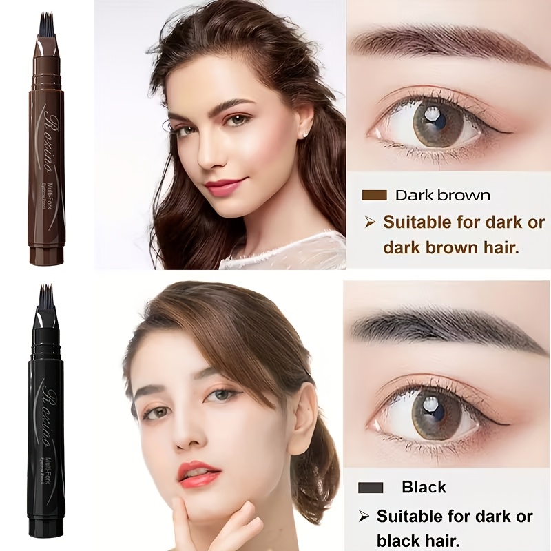Dual-Action Quick Water Eyebrow Pencil with Multi-Branch Brush Head Design: Defines Each Hairline with a Single Stroke, Precisely Fills in Hairline, Waterproof, Long-Lasting, Smudge-Proof. Three-Dimensional Hair Flow Technology for Natural Blending