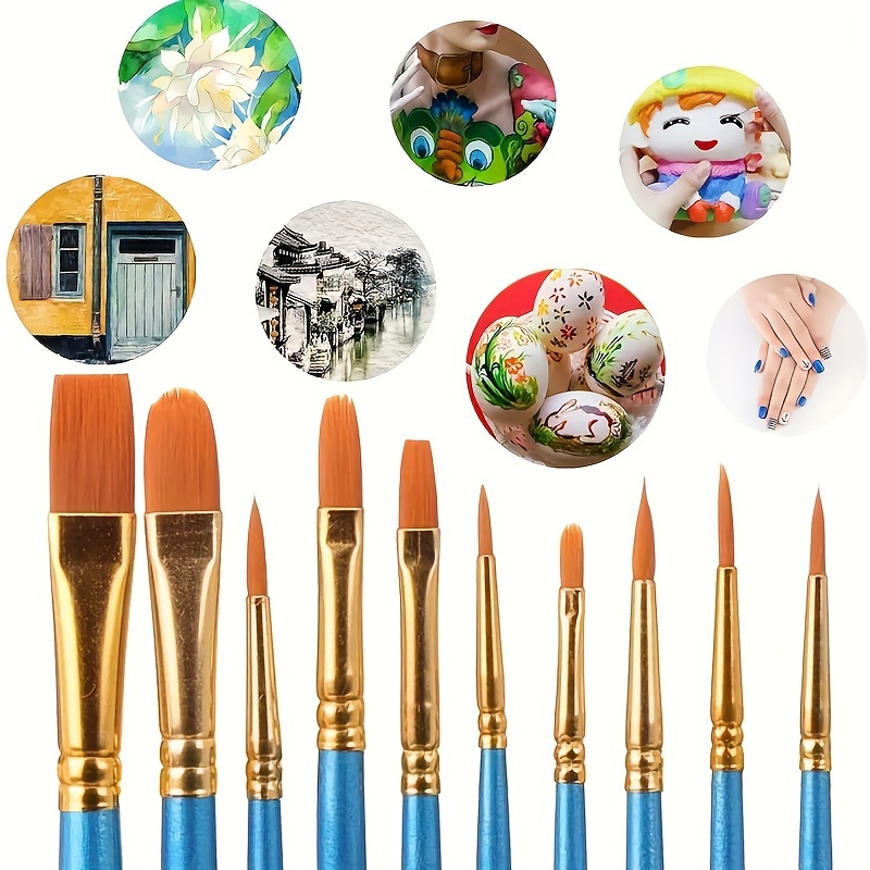 

20-piece Nylon Hair Set For Watercolor, Oil, Acrylic Painting – Brushes For Artists, Students, And Crafters – Ideal Gift For Halloween, Christmas, Thanksgiving