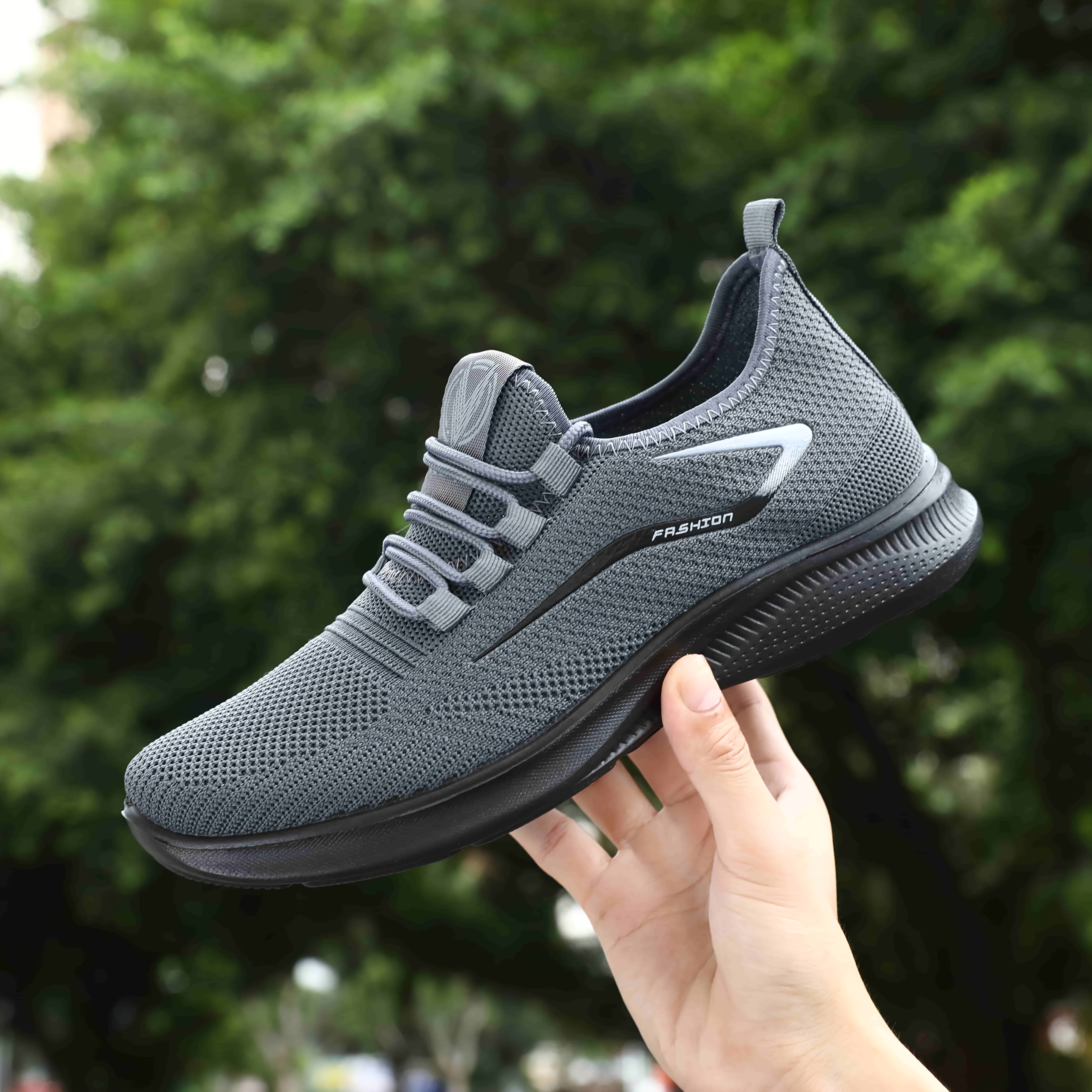 mens breathable knit sneakers wide width low top lace up sneakers with soft sole cushioning cushioned pvc sole suitable for running gym casual wear round toe sports footwear