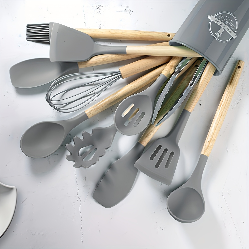 silicone kitchen utensils set heat resistant cooking Temu United Kingdom