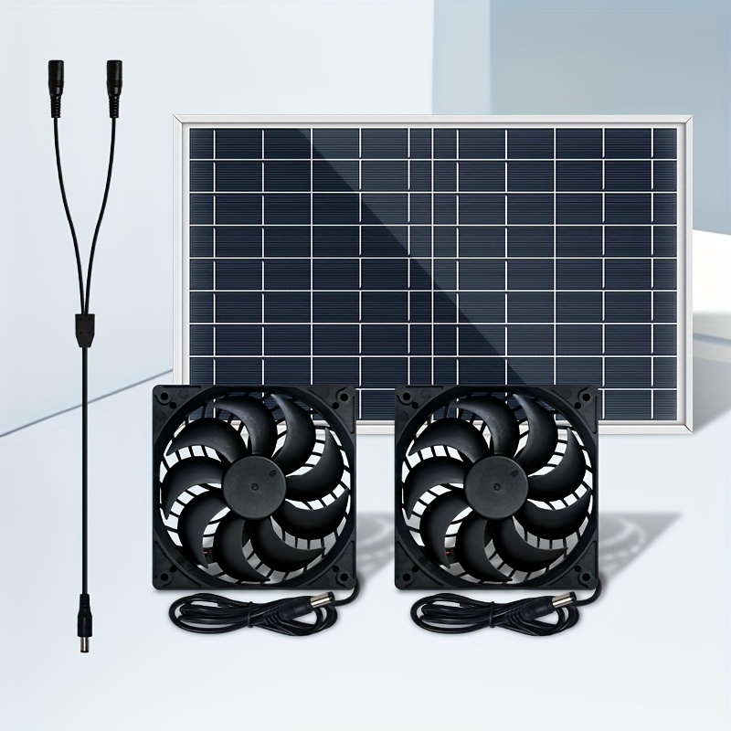 1pc/2pcs (1pc Recommended) Solar Panel Suitable For Outdoor Power Generation With Detachable Solar Panel & Fan System - Ventilation For Chicken Coops, Pet Houses,, No /easily Install, Multi- Pv