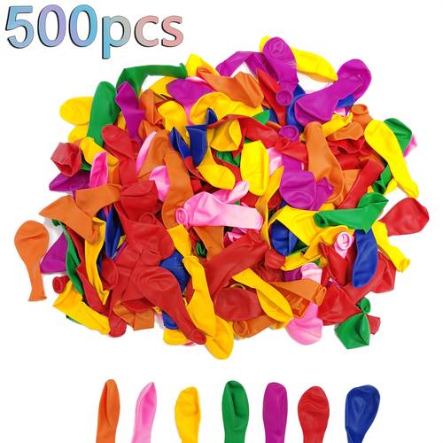 random 500pcs mixed colors of small water balloons 5 0cm latex summer balloons wedding birthday graduation anniversary carnival game decoration summer