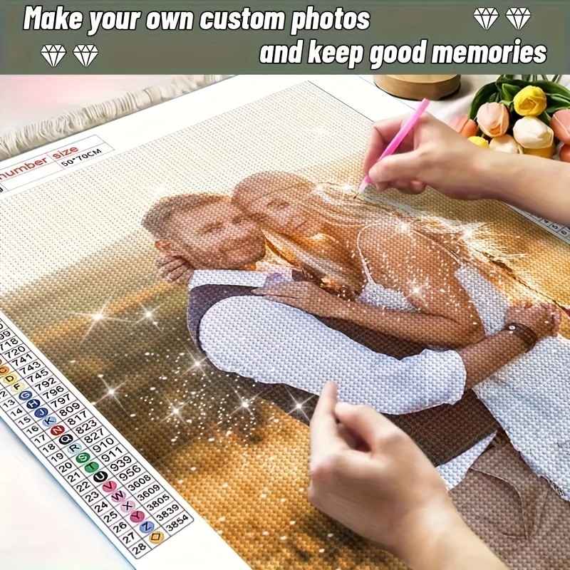 

5d Diamond Painting Kit - Personalize , , & - Diy Diamond Art For Decor, Unique