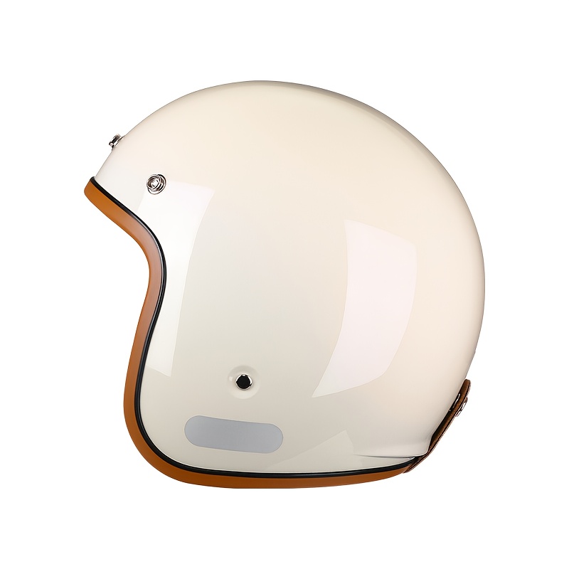 classic style motorcycle helmet Retro Leather Half Helmet Brown / XXL