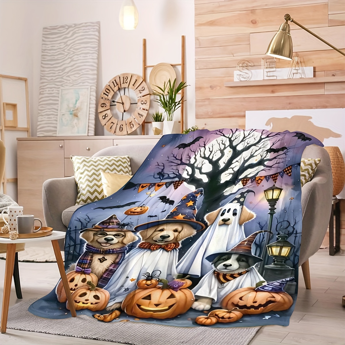 Halloween dog blanket best sale