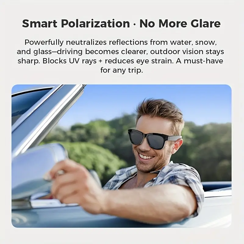2025 new ai smart glasses with hd camera photo taking translation multi language translation wireless answer phone music player weather viewing video recording surveillance and more multifunctional smart glasses surround earphones touch button activated anti blue light function suitable for cycling motorcycle driving record outdoor fishing long Product details 8