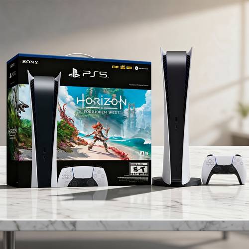 5 digital edition console bundle with forbidden digital only system ssd fast loading adaptive triggers controller ray tracing compatible with power outlet