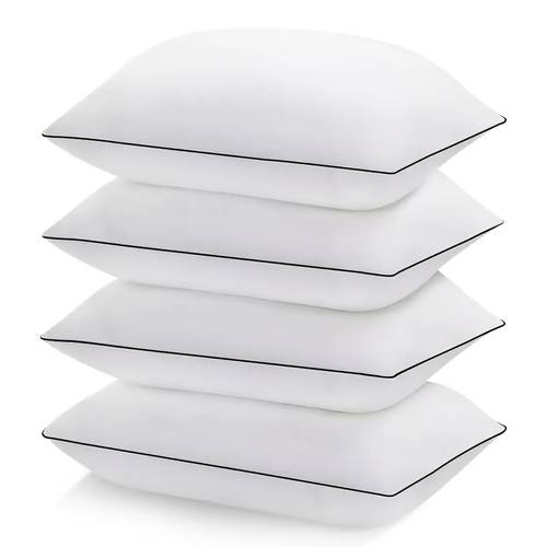 bed pillows for sleeping queen size pillows set of 2 4 cooling hotel quality with down alternative pillow for neck stomach or side sleepers breathable 20x30in