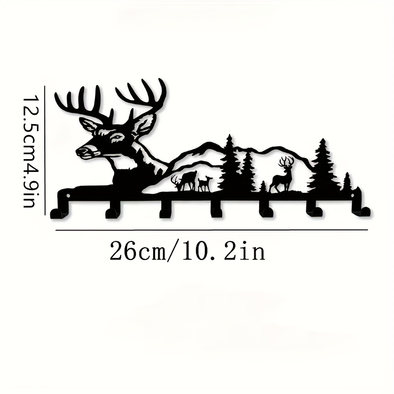 Chic Deer & Key Hook - Wall-mounted Organizer For Entryway, Perfect Gift For