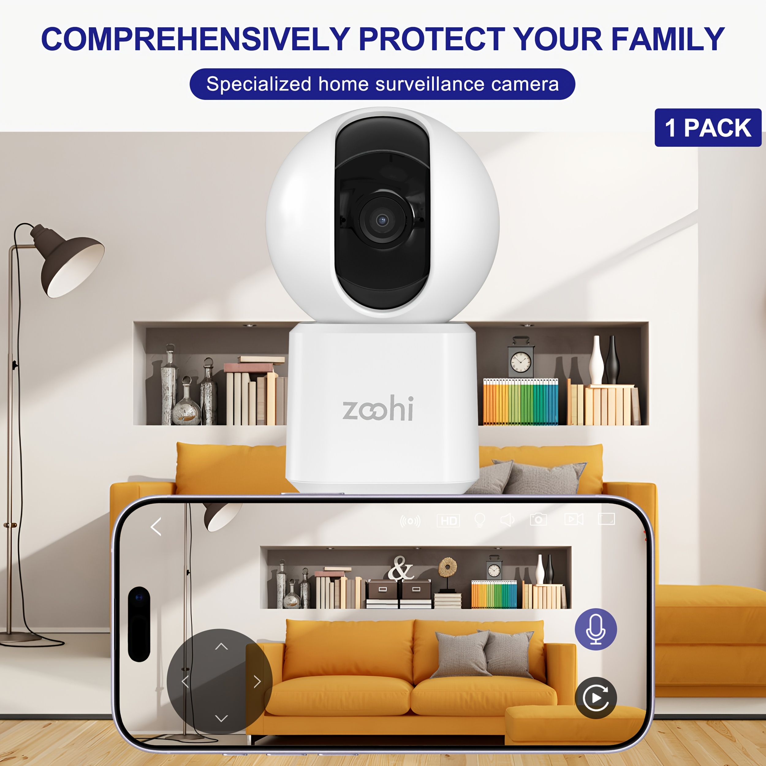 TEMU Cámara de Seguridad con Visión Nocturna, Seguimiento PTZ, Audio Bidireccional y Wifi 5G/2.4G - Cámara de Monitoreo por App Compatible para