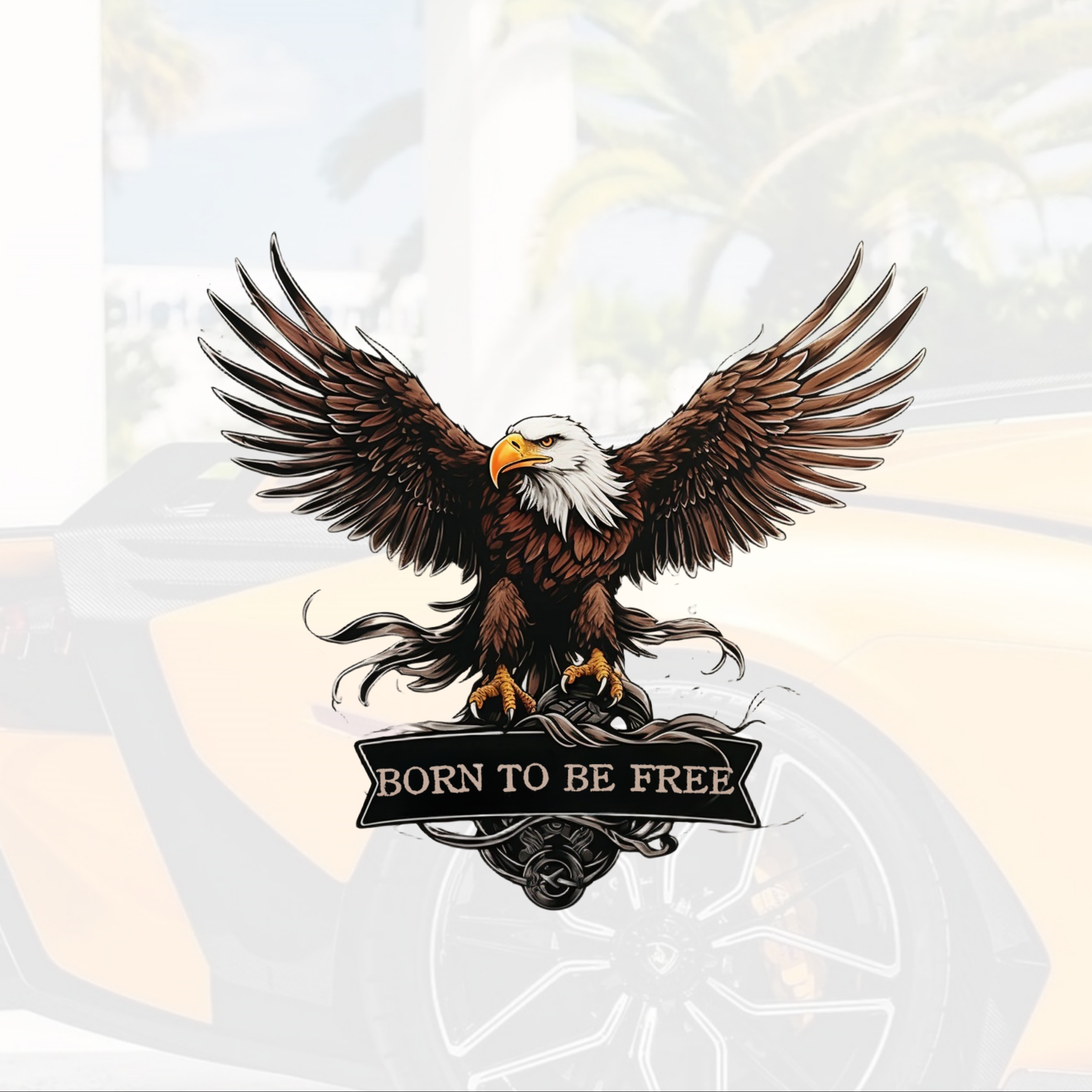 

Flying Eagle Wings Motorcycle Car Vinyl Waterproof Sticker Decal