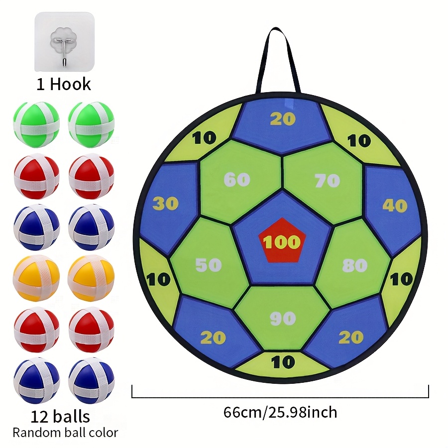 Image of 26 Inch Large Size Dart Board Set With 6/12 Sticky Balls (ball Random) Indoor And Outdoor Training Throwing Sports Toys, Without Battery