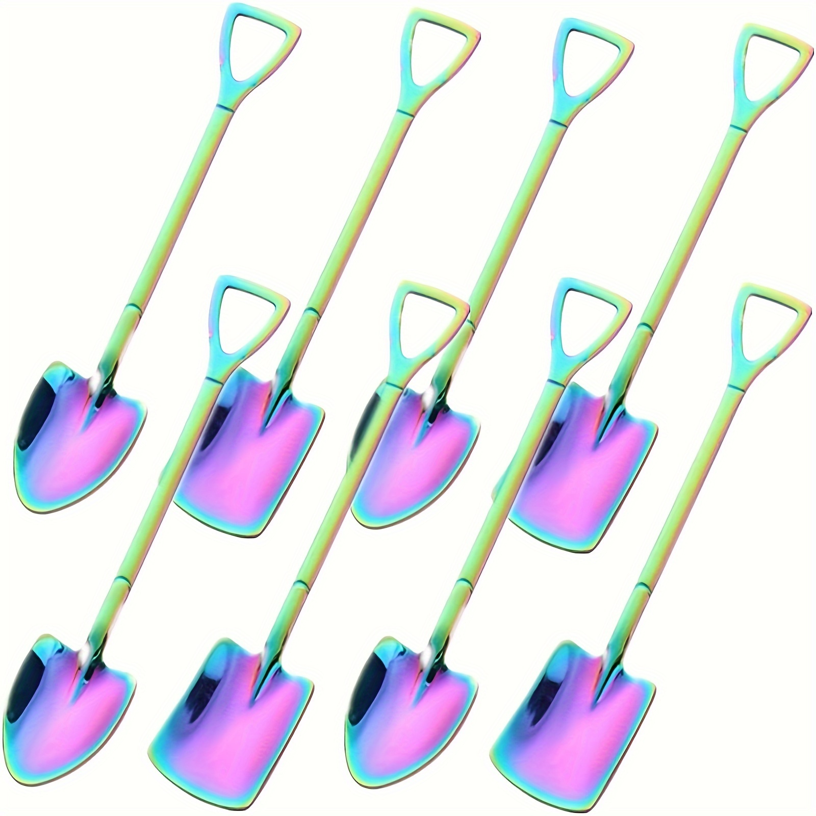 TEMU 20pcs Dessert Shovel Spoons Set, Stainless Steel Dinner Tea Spoons For Dessert Coffee Ice Cream Fruit Cake For Home Kitchen Restaurant