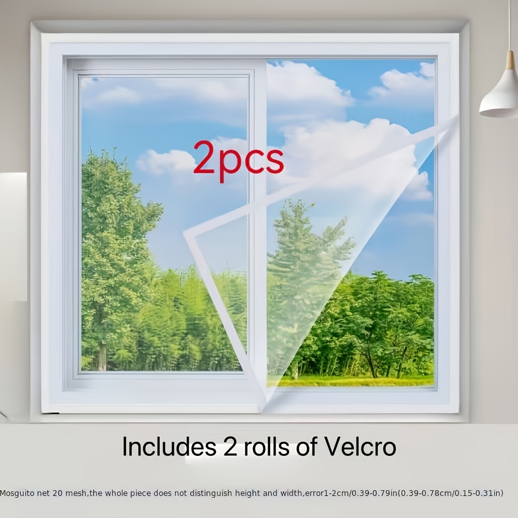2pcs Of Household Nets For Windows, Featuring A Ventilated Dense Mesh That Protects Against Mosquitoes, Dust, And Small Insects, It With For