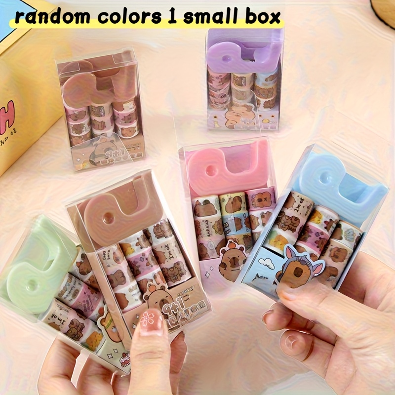 TEMU ชุดเทปสติกเกอร์ธีมคาปิบาร่าสำหรับ DIY Planners