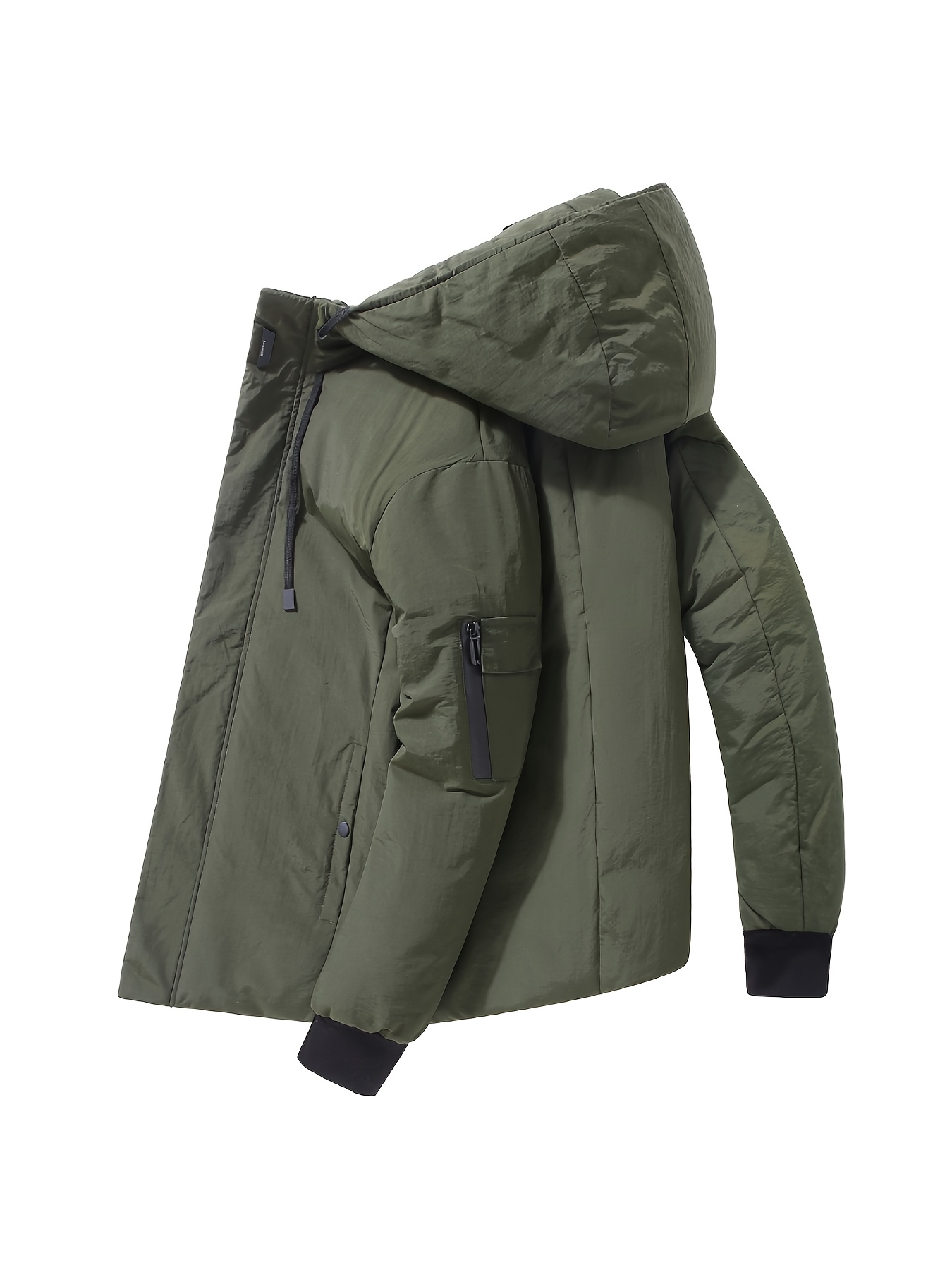 Men's Lightweight Down Jacket with Hood for Outdoor Leisure
