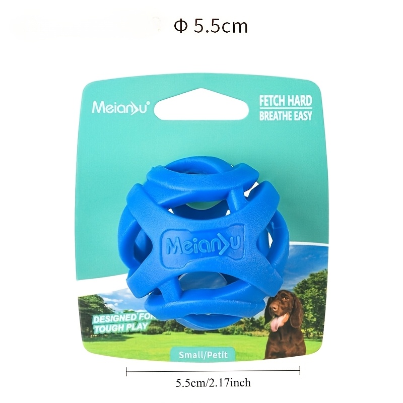 TEMU Balle à mâcher pour chien - Jouets pour animaux de compagnie - Balles à mâcher résistantes aux morsures - Balles élastiques creuses - Balles