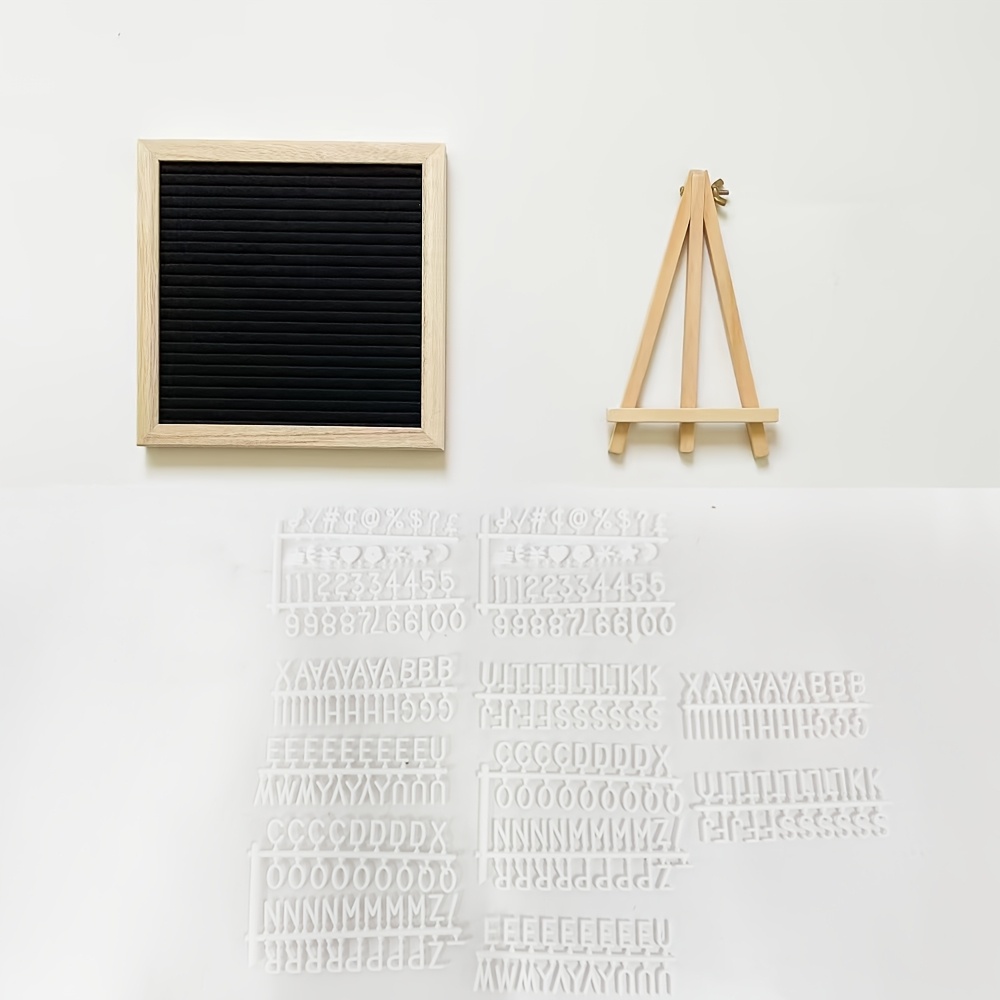 E-shop 20cm Holz-Filzbuchstaben-Brett, Geburtstag Foto-Props (inkl. Ständer+Buchstaben), Tischdekoration für Taufe und Party