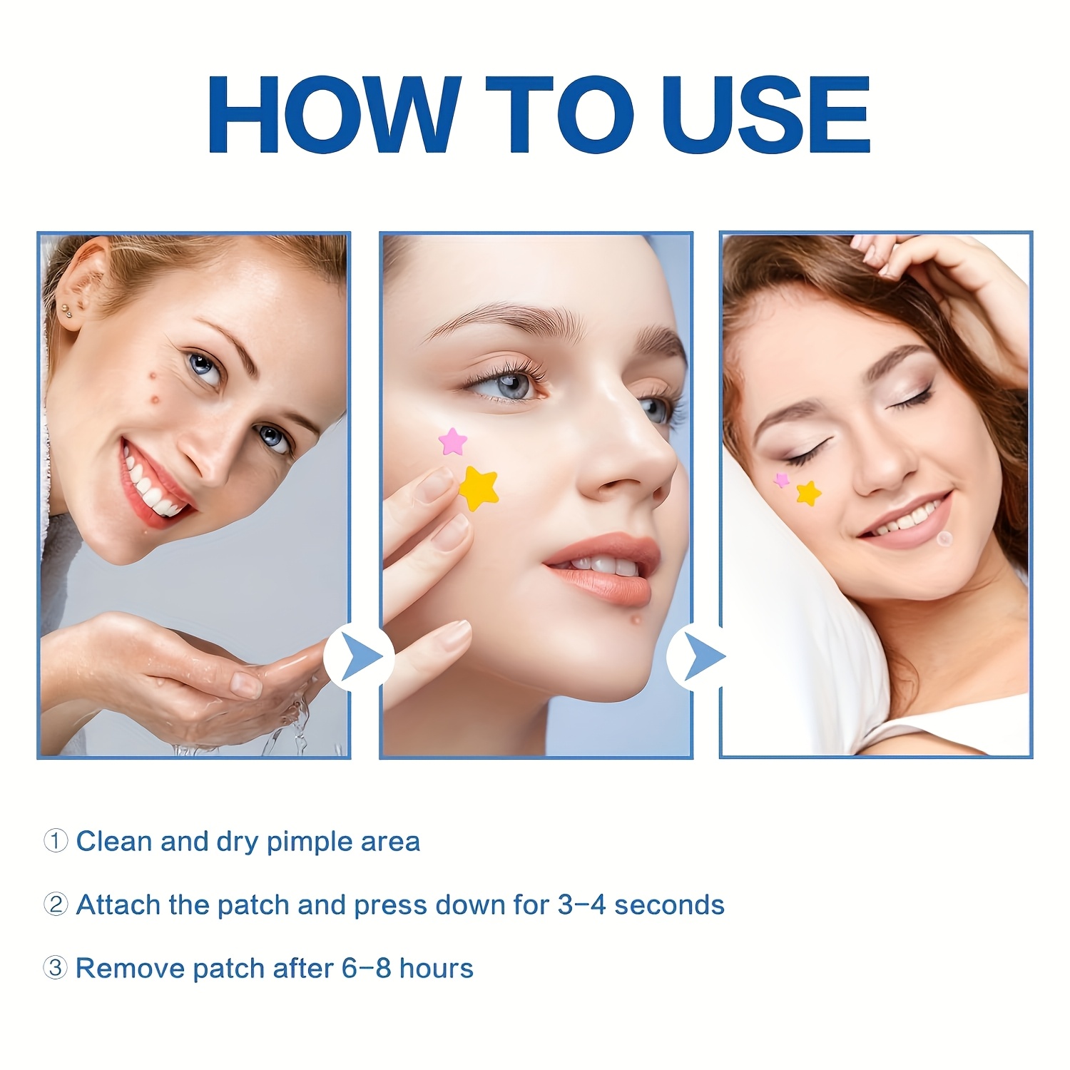 360pcs Unisex Hydrogel Patches for Facial Blemish Cover