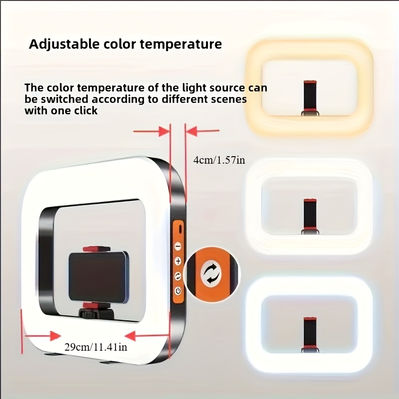   smartphone video rig with light handheld ring selfie light kit led mobile video stabilizer with built in battery for camera smartphone youtube   video recording makeup 0
