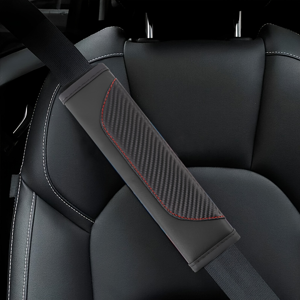 Car Seat Belt Shoulder Pad Cover, Faux Leather Material, Universal For All Car Models, Safe And Comfortable, Use