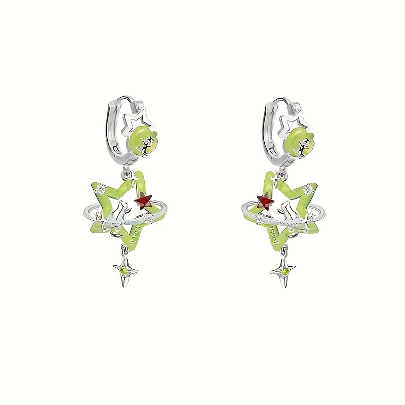 Cat Series Candy-Colored Five-Pointed Star Ear Cuffs