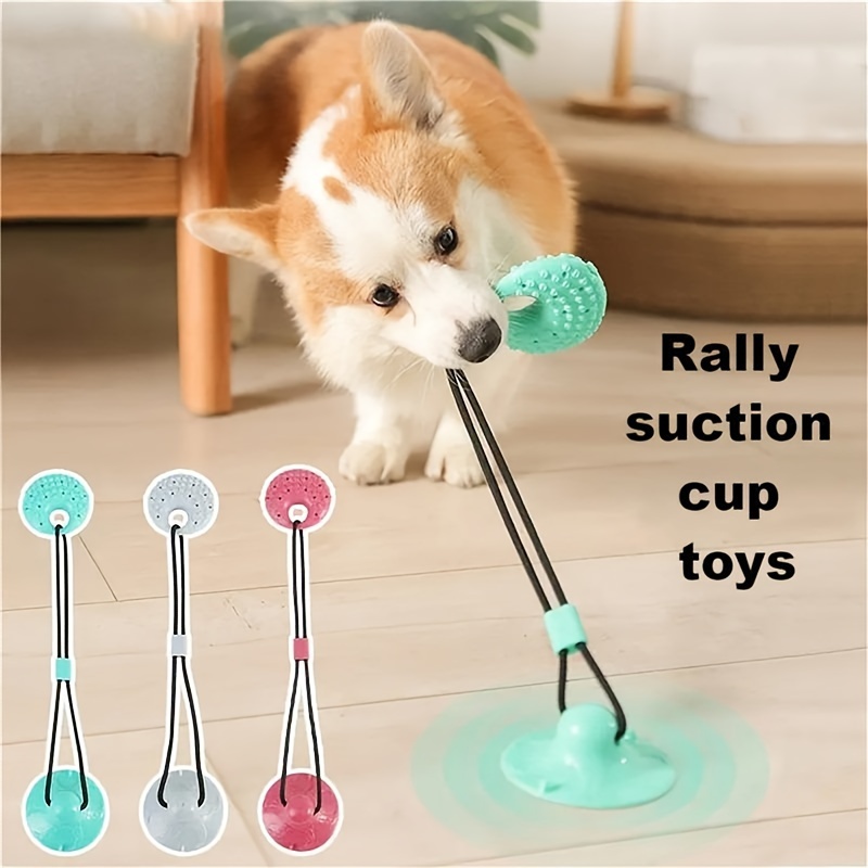 

Interactive Suction Cup Dog Toy - Chew And Treat Dispenser, Random Color, Dog Toys For Aggressive Chewers