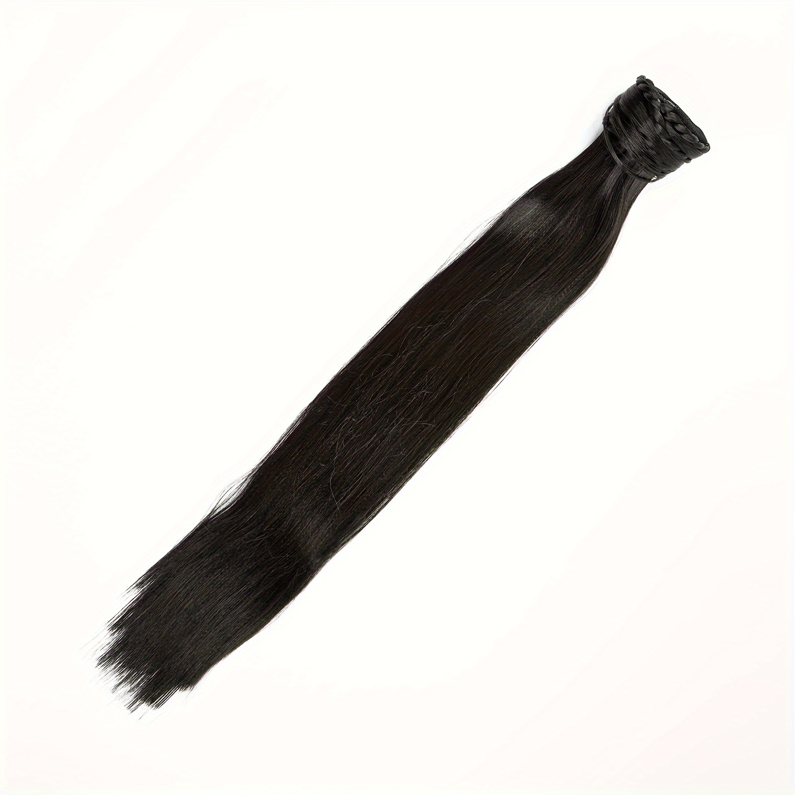 elegant straight ponytail hair extension for women synthetic clip in tail hairpiece versatile accessory for all fashion fiber chic ponytail extension details 8