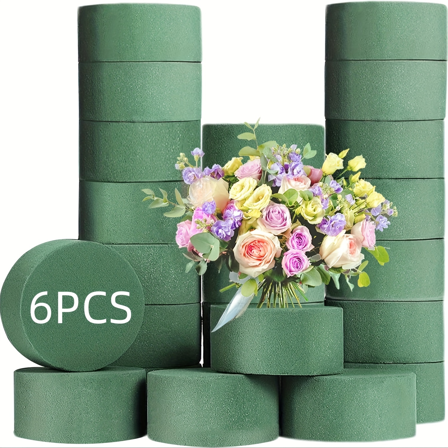 

6pcs Blocks: Perfect For Diy Crafts, Art Decoration, Wedding & Party Decorations - Durable & Versatile For Fresh/silk Flowers