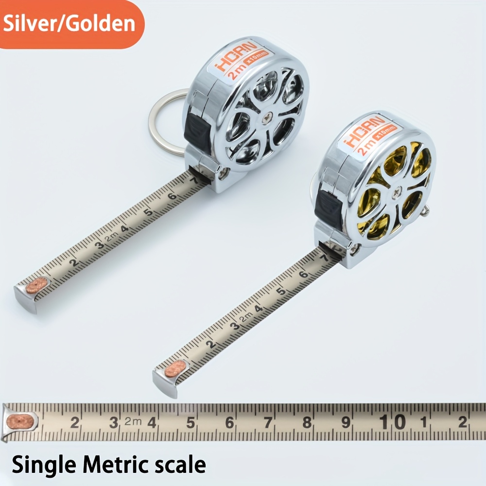 Image of 1/2pcs Mini Measure 2m Steel Tape Measure Delicate Small Steel Ruler, Metric Scale, Multipurpose Steel Tape Measure Gift Ruler