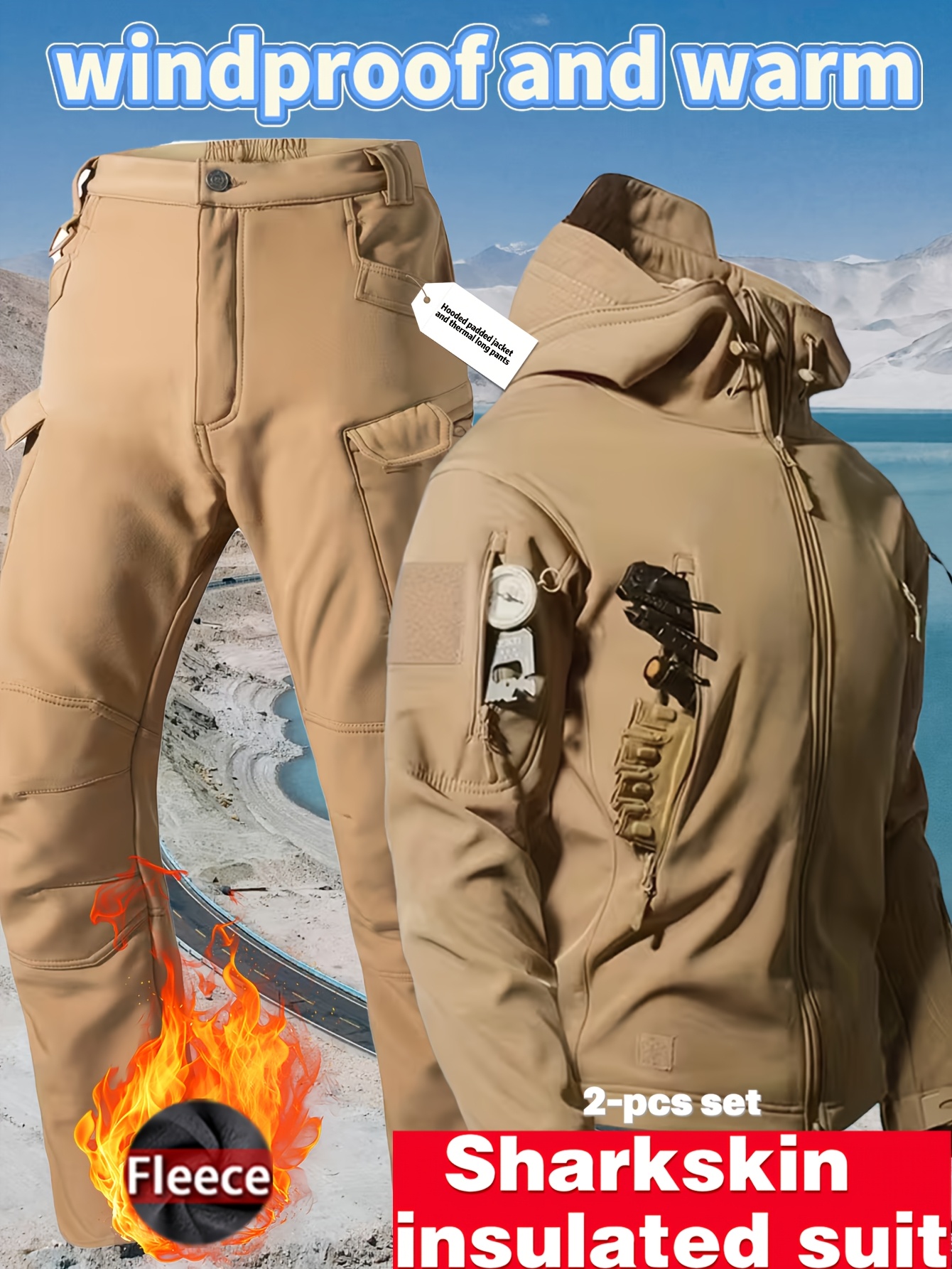 Light Photon Men's Winter Tactical Suit with Cycling Jacket and Pants