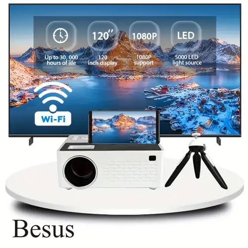 Proyector Android LED Wifi 5G Full HD 1080p 320 ANSI 5000 Lumenes