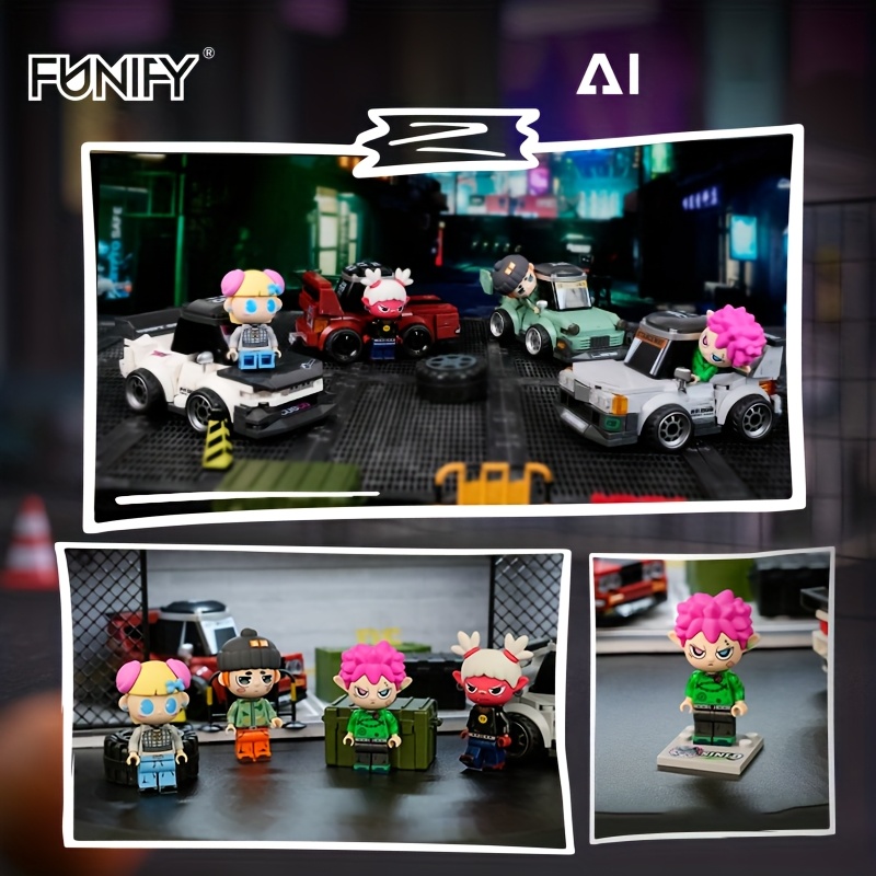 Street Bombing Sports Car Building Block Set, Creative Gift