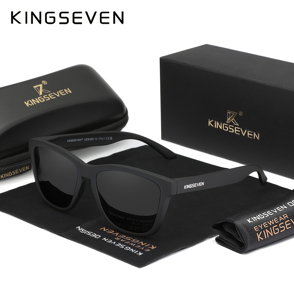 Kingseven Polarized For Men And Women Casual Sport Eyewear For Driving Tac Lens Tr Frame Fashionable Glasses For