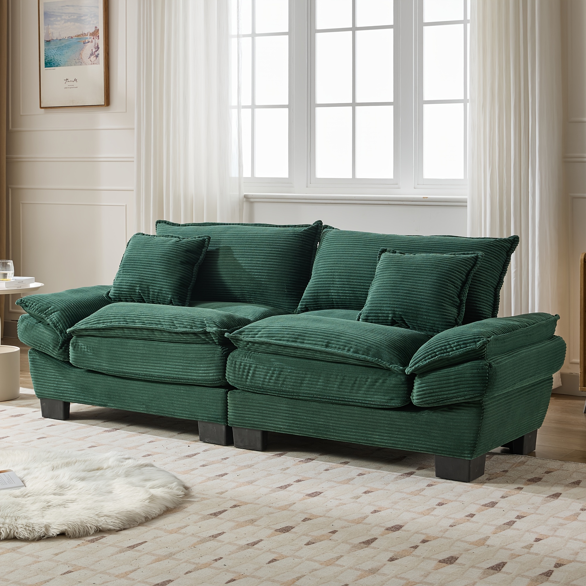green couch sold on Temu United States