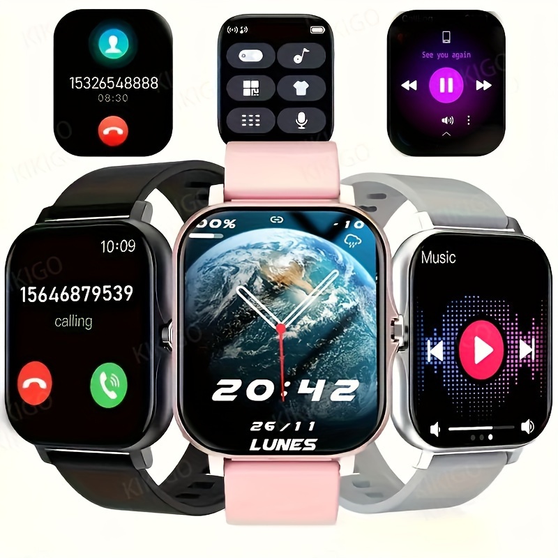 

Square Smart Watch, Sports Smart Watch With Calling, Message Reminder, Music Control And Fitness