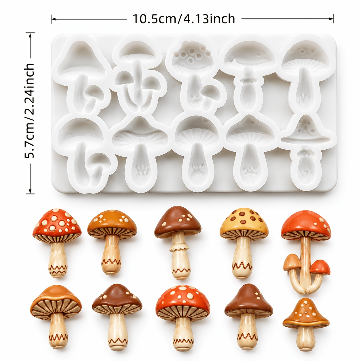TEMU Resin Casting Mold Figurine Silicone Mold, Diy Hand Mould For Fairy Garden Layout, Bag Charm Accessory, Xmas Thanksgiving Gift Box Embellishment