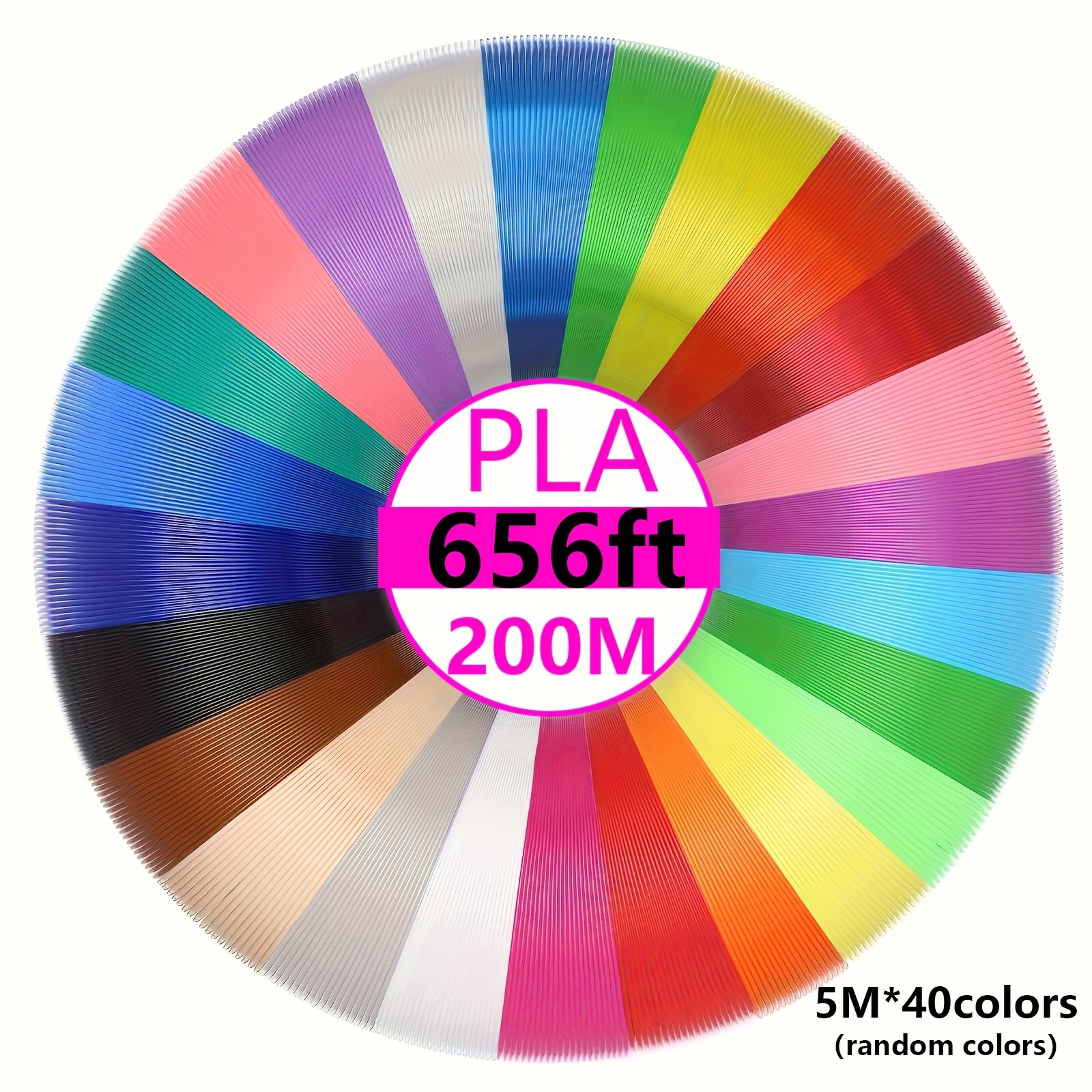 Image of 5m*40colors Random Colors Pla Supplies Consumables For 3d Printing Pen, Greatbirthday/christmas Gift, 1.75mm Pla Filament