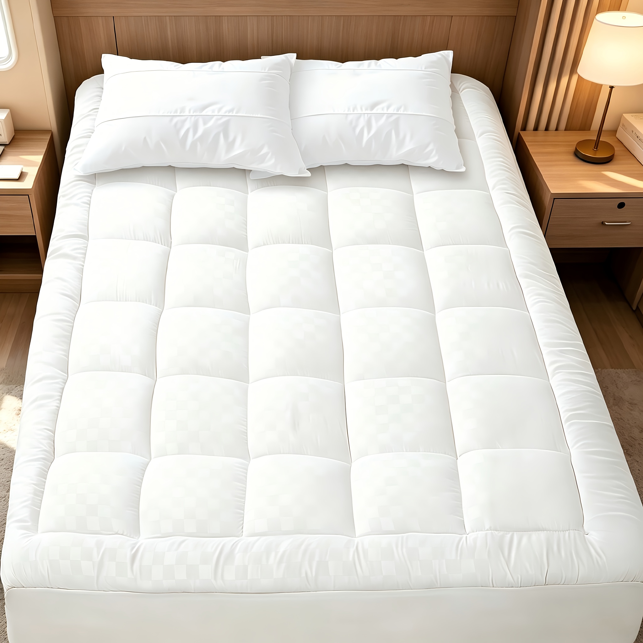 Cooling Mattress Topper – Quilted Fitted Mattress Pad with Deep Pocket Stretch Fit up to 21 Inches, Breathable Premium Mattress Protector for Bed — Zaynora Luxury Marketplace