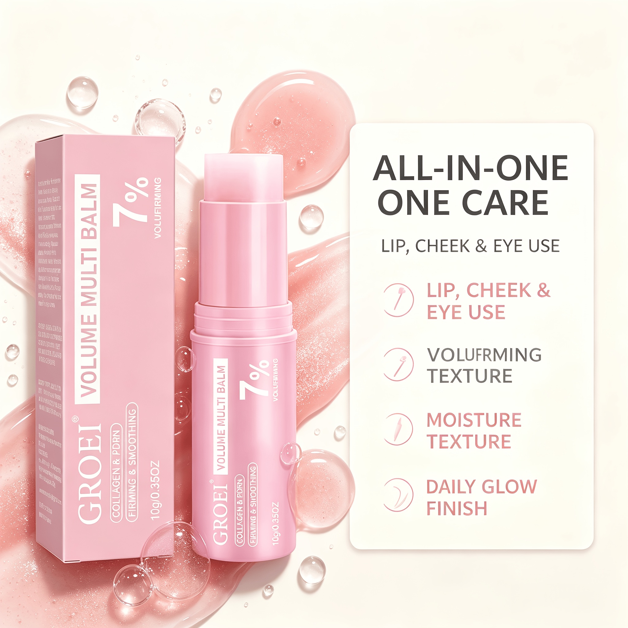 2pcs GROEI Collagen PDRN Multi-Effect Plumping Stick