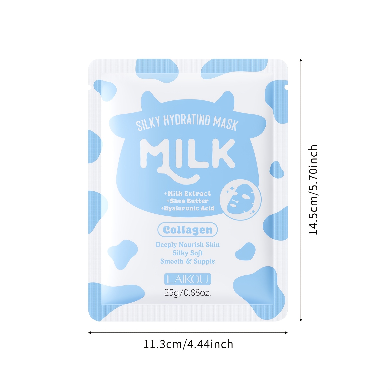 40pcs LAIKOU Milk Hydration Face Mask for All Skin Types