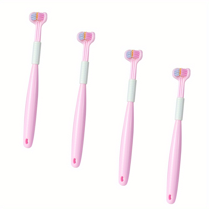 4pcs 3-Sided Soft Bristle Toothbrushes