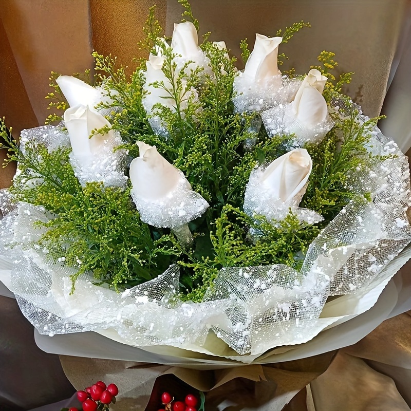 Bouquet di rose in carta crespa, composizione di fiori di carta, regalo anniversario nozze di carta, rose in carta fatte a mano, rosa - Italia