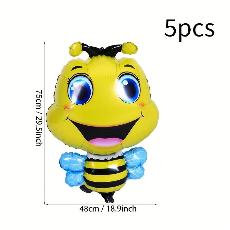 Image of 5-piece Large- Shaped Foil Balloons For Birthday Parties, Summer Parties, Insect Themed Parties, And Background Decorations For Christmas, Halloween