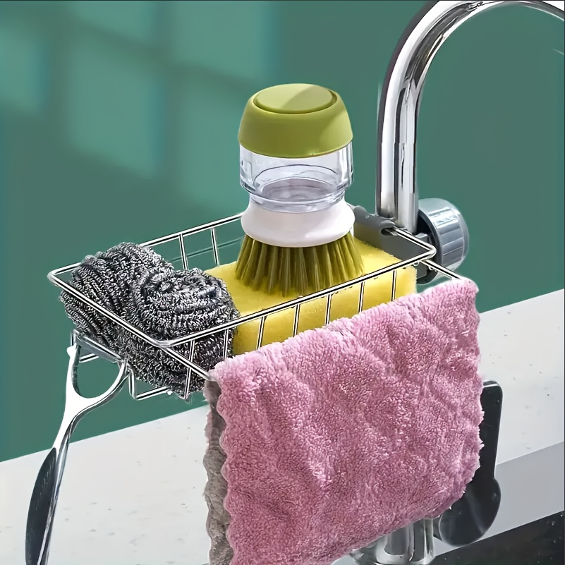 1pc stainless steel faucet storage rack adjustable kitchen Temu
