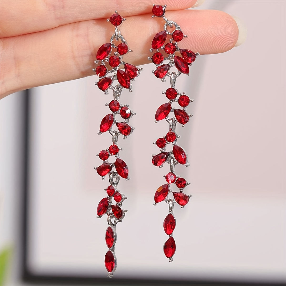 

Long , Women' Inlaid Ear Jewelry