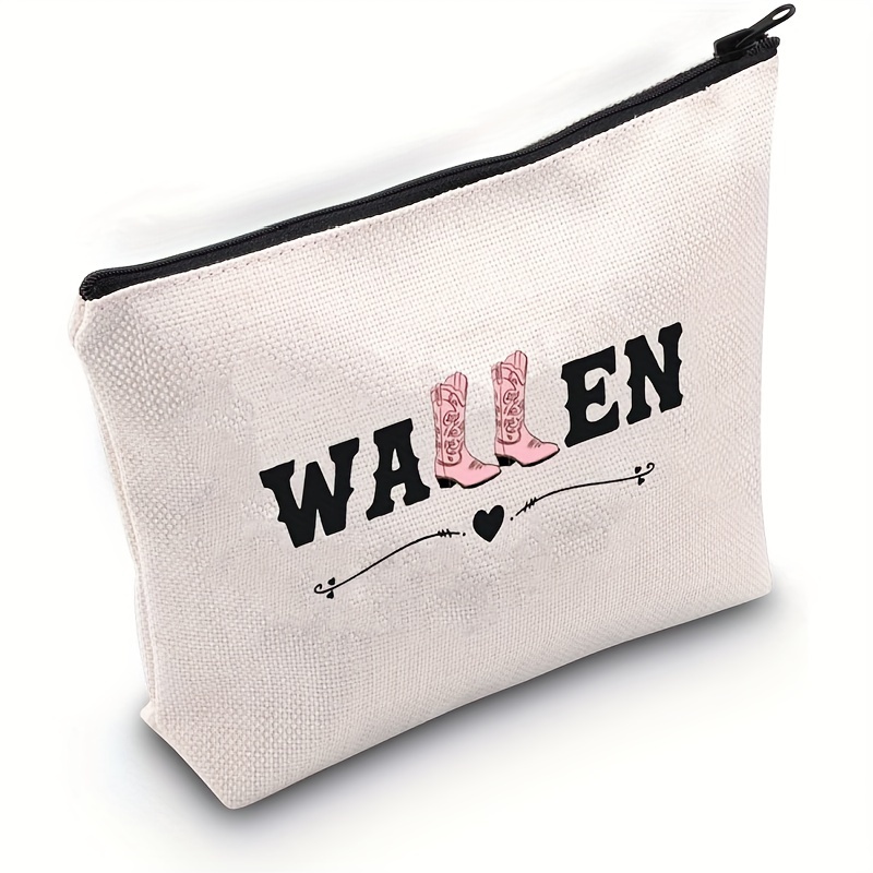 

Country 's : Singer-inspired Zippered Makeup Bag - Perfect Gift For Album Fans, Polyester, Winter, New Year